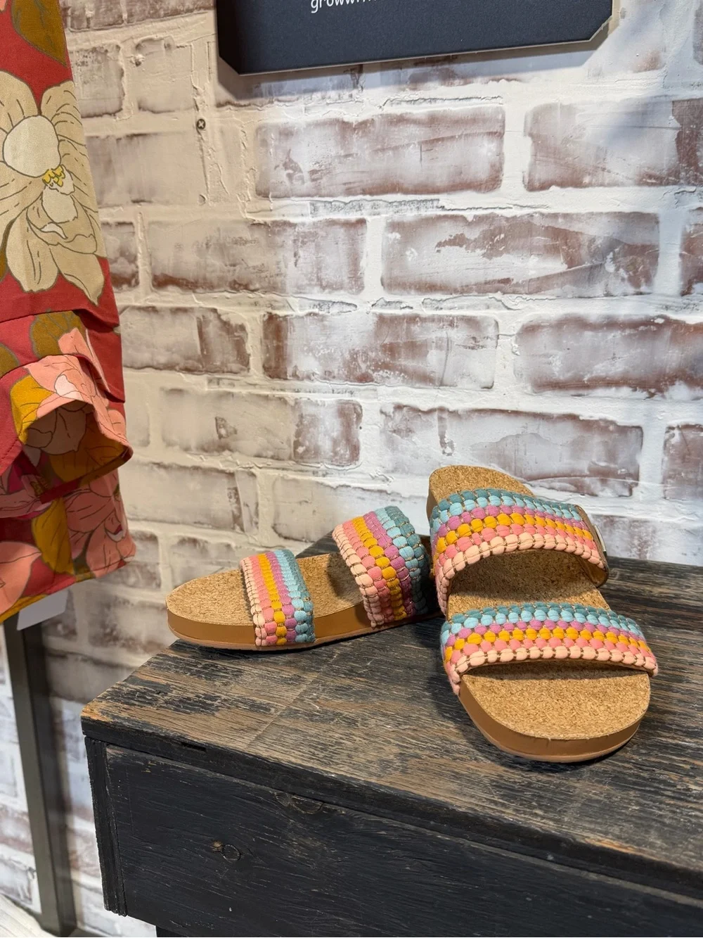 Reef  Braided Double-Strap Slide Sandals size 8 NWOT
